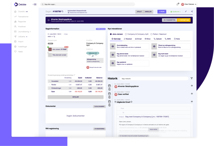 Komplet inddrivelsessystem | DEBBIE | navigator